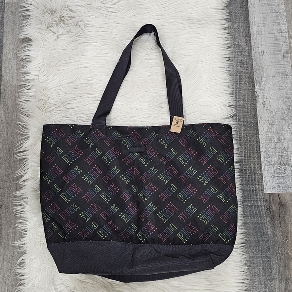Pink victoria's secret black weekender large tote - Picture 6 of 7